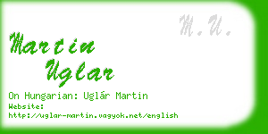 martin uglar business card